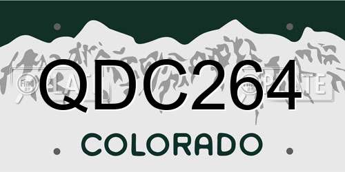 QDC264 Colorado License Plate