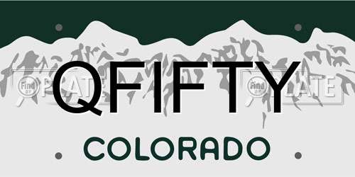QFIFTY Colorado License Plate