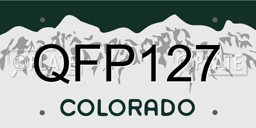 QFP127 Colorado License Plate