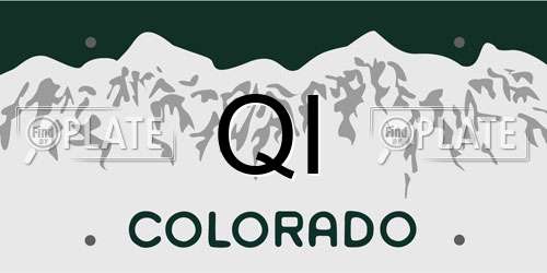 QI Colorado License Plate