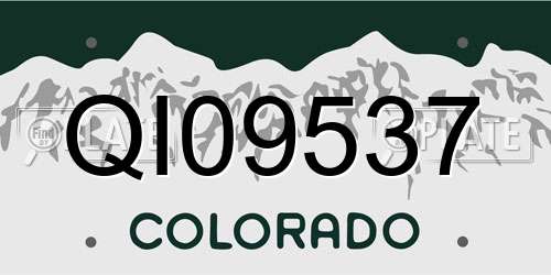 QI09537 Colorado License Plate