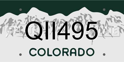QII495 Colorado License Plate