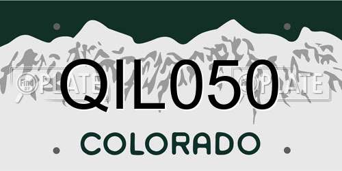 QIL050 Colorado License Plate