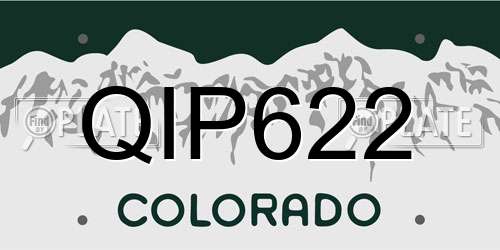 QIP622 Colorado License Plate