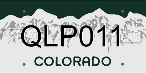 QLP011 Colorado License Plate