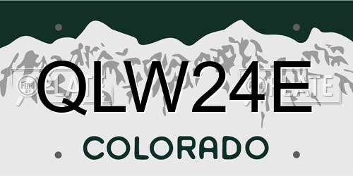 QLW24E Colorado License Plate