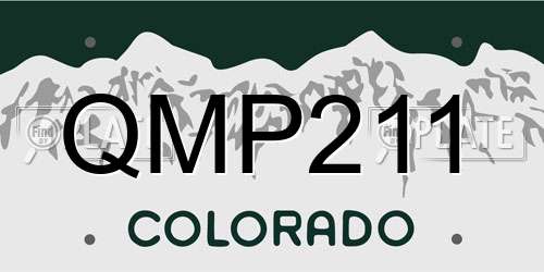 QMP211 Colorado License Plate
