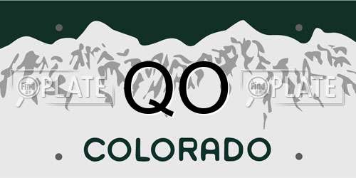 QO Colorado License Plate