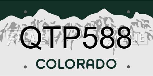 QTP588 Colorado License Plate