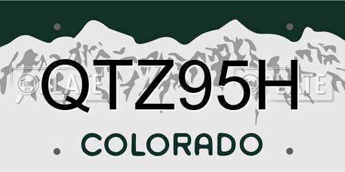 QTZ95H Colorado License Plate