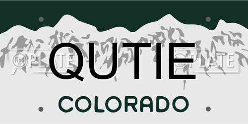 QUTIE Colorado License Plate