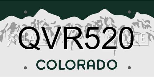 QVR520 Colorado License Plate