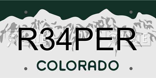 R34PER Colorado License Plate