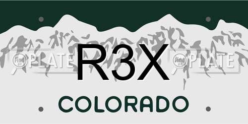 R3X Colorado License Plate