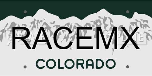 RACEMX Colorado License Plate