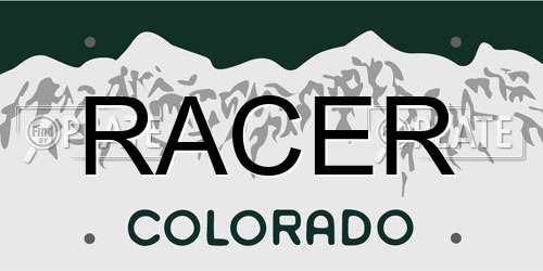RACER Colorado License Plate