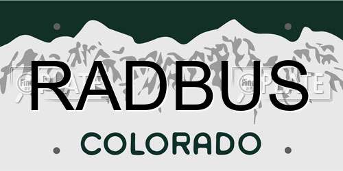 RADBUS Colorado License Plate