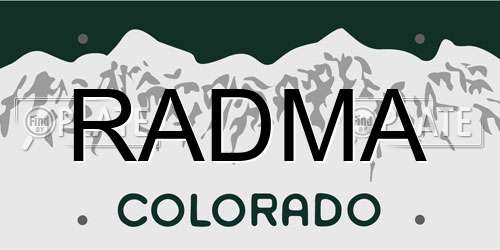 RADMA Colorado License Plate