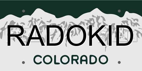 RADOKID Colorado License Plate