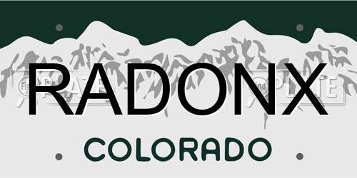 RADONX Colorado License Plate