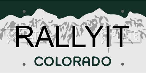 RALLYIT Colorado License Plate