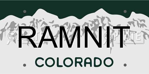 RAMNIT Colorado License Plate