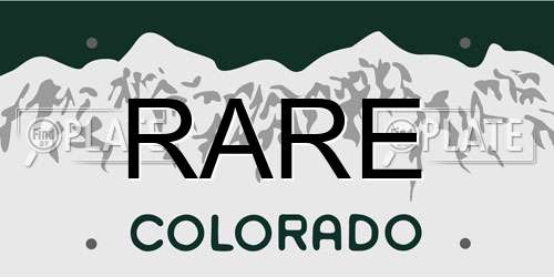 RARE Colorado License Plate