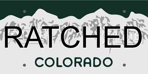 RATCHED Colorado License Plate