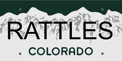 RATTLES Colorado License Plate