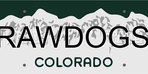 RAWDOGS Colorado License Plate