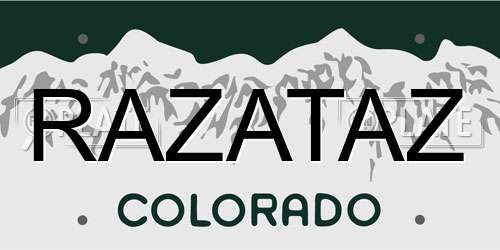 RAZATAZ Colorado License Plate