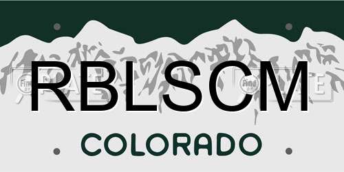 RBLSCM Colorado License Plate