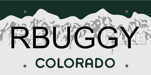RBUGGY Colorado License Plate