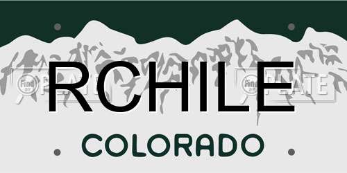 RCHILE Colorado License Plate