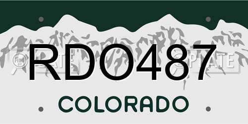 RDO487 Colorado License Plate