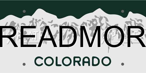 READMOR Colorado License Plate