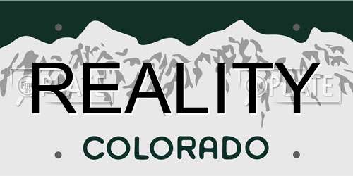 REALITY Colorado License Plate