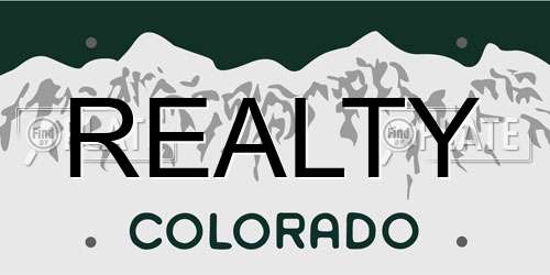 REALTY Colorado License Plate