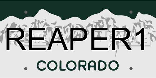 REAPER1 Colorado License Plate