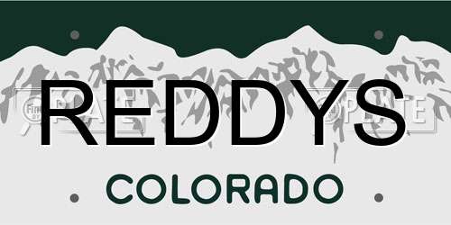 REDDYS Colorado License Plate