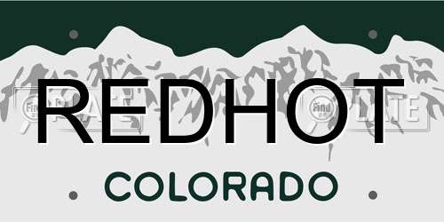 REDHOT Colorado License Plate