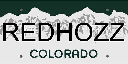 REDHOZZ Colorado License Plate