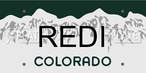 REDI Colorado License Plate