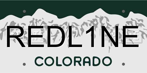 REDL1NE Colorado License Plate
