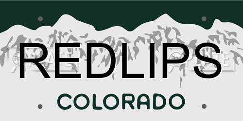 REDLIPS Colorado License Plate