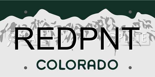 REDPNT Colorado License Plate