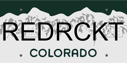 REDRCKT Colorado License Plate