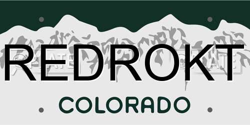 REDROKT Colorado License Plate