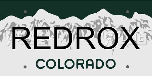 REDROX Colorado License Plate