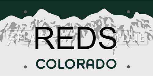 REDS Colorado License Plate